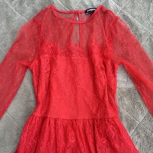 Express Red dress elegant size 10
